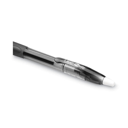 BIC Gel-ocity Gel Pen Value Pack, Retractable, Medium 0.7 mm, Black Ink, Black Barrel, 24/Pack