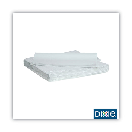 Dixie All-Purpose Food Wrap, Dry Wax Paper, 14 x 14, White, 1,000/Carton