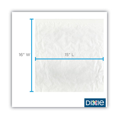 Dixie All-Purpose Food Wrap, Dry Wax Paper, 15 x 16, White, 1,000/Carton