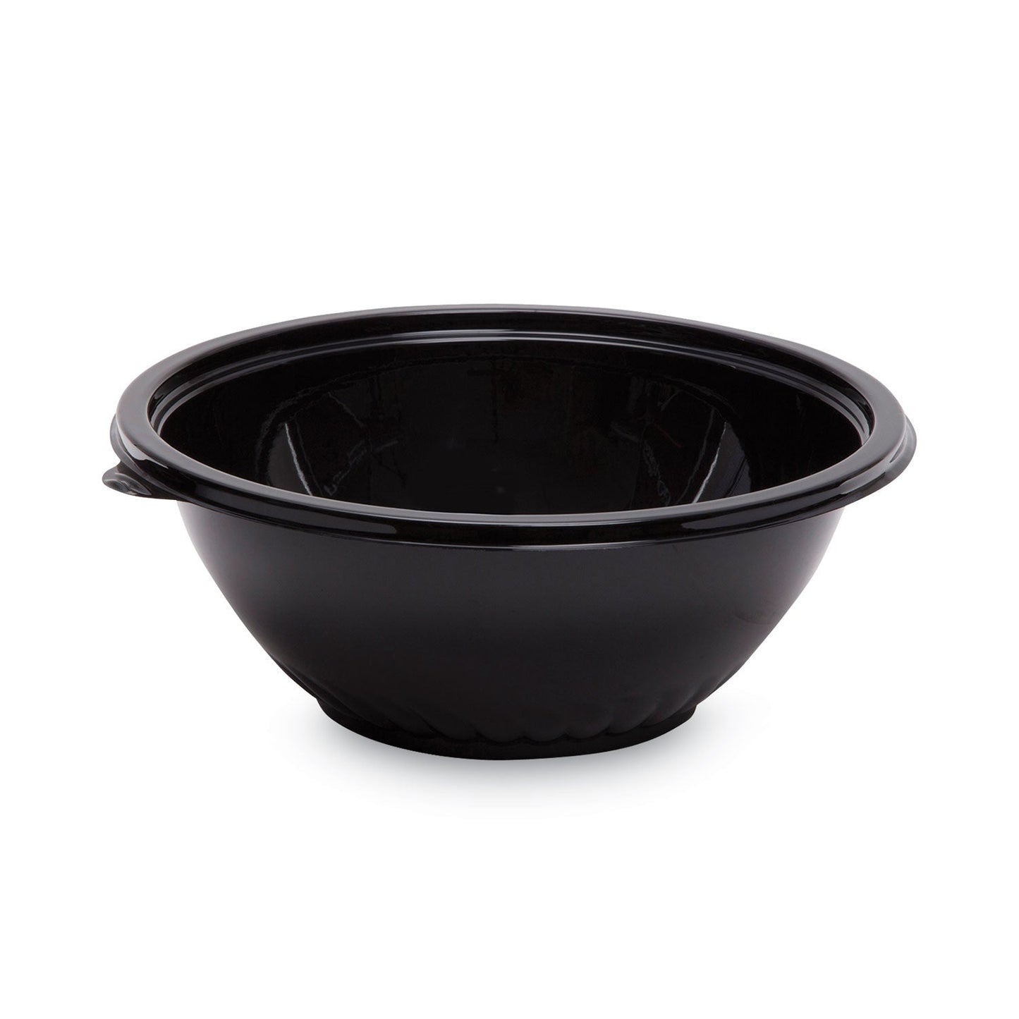 WNA Caterline Pack n' Serve Plastic Bowl, 80 oz, 10" Diameter x 4"h, Black, 25/Carton