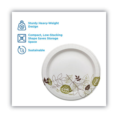 Dixie Pathways Soak Proof Shield Heavyweight Paper Plates, WiseSize, 5.88" dia, 125/Pack