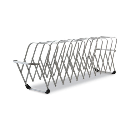 LEE Flexifile Expandable Collator to Organizer, 12 Sections, Letter to Legal Size Files, 6" x 6.75" x 10.5", Silver