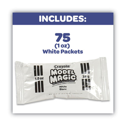 Crayola Model Magic Modeling Compound,1 oz Packs, 75 Packs, White, 6 lbs 13 oz