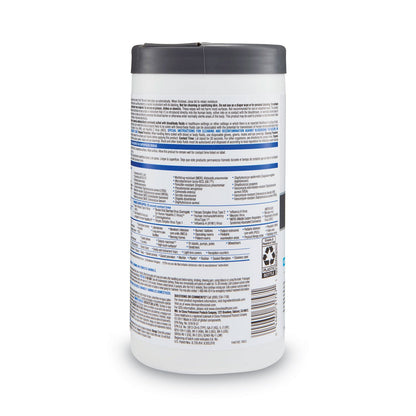Clorox VersaSure Cleaner Disinfectant Wipes, 1-Ply, 6.75 x 8, White, 85/Canister, 6 Canisters/Carton