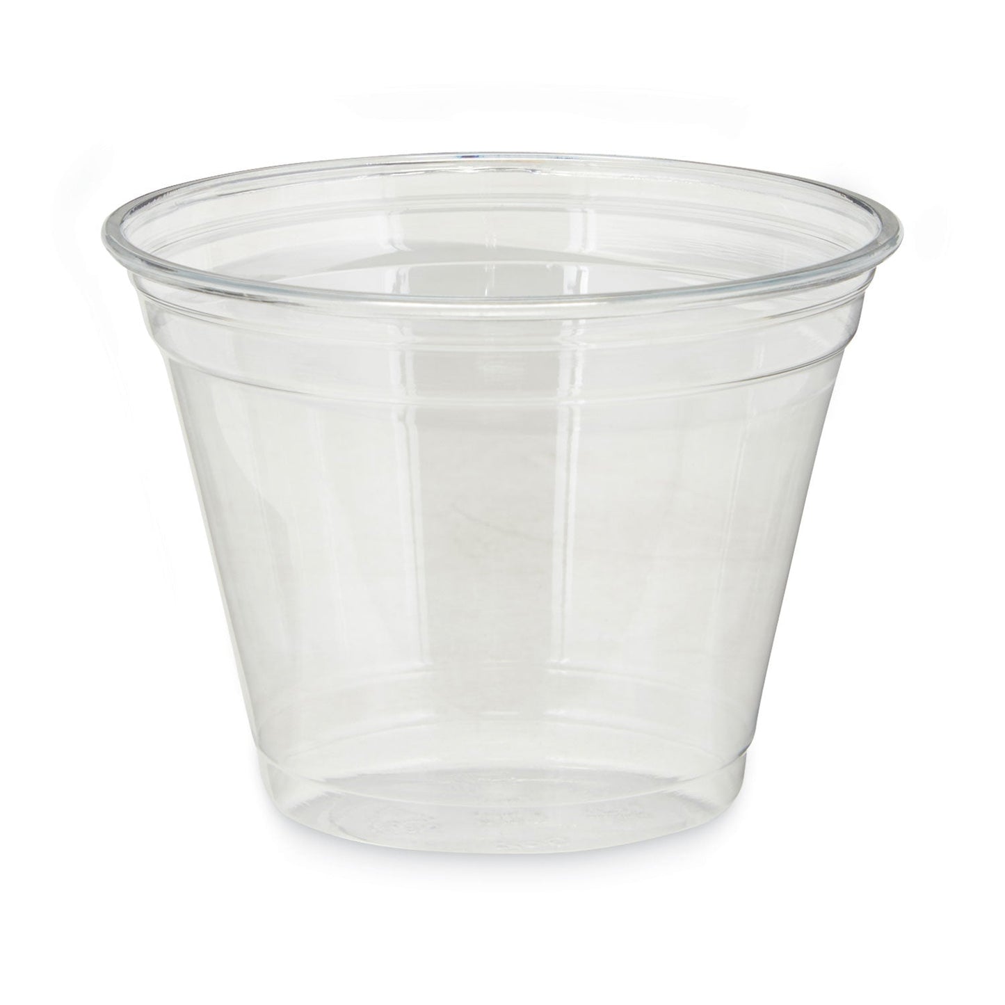 Dixie Clear Plastic PETE Cups, 9 oz, Squat, 50/Sleeve, 20 Sleeves/Carton