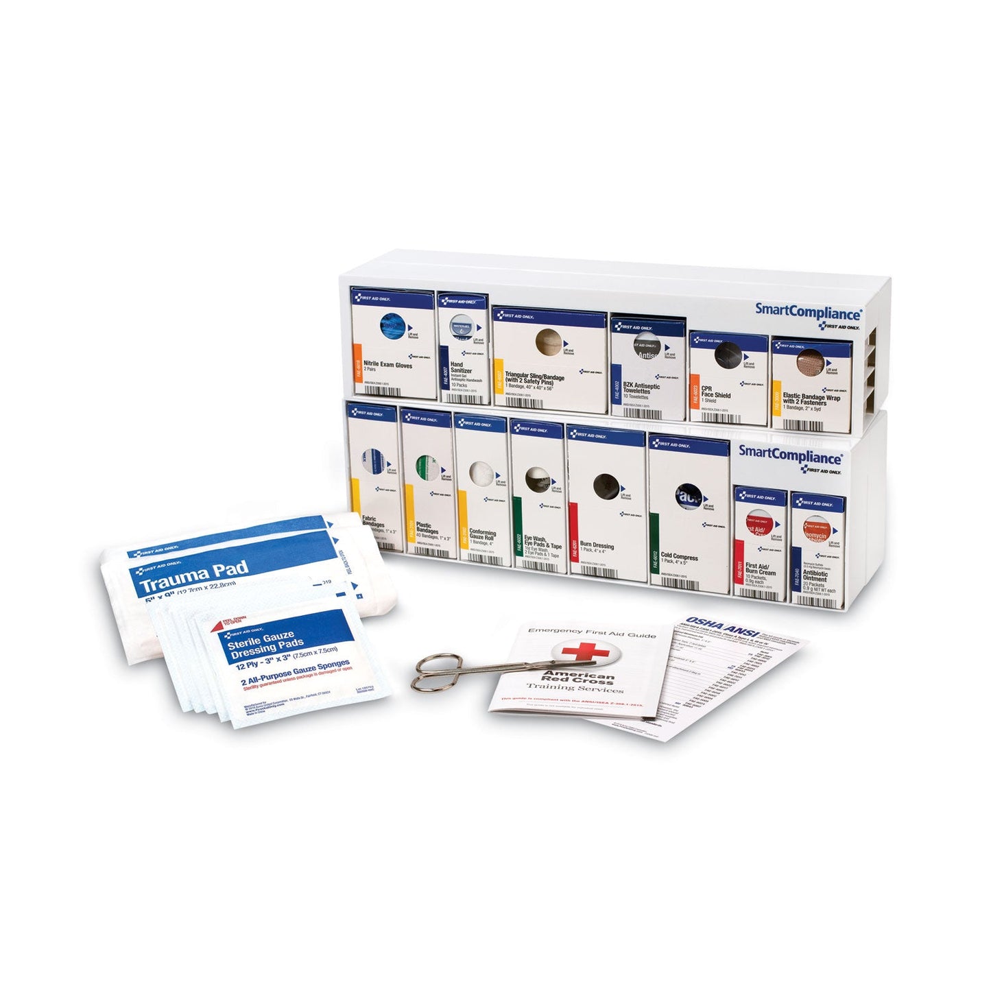 First Aid Only SmartCompliance RetroFit Grids, 109 Pieces, Plastic Case