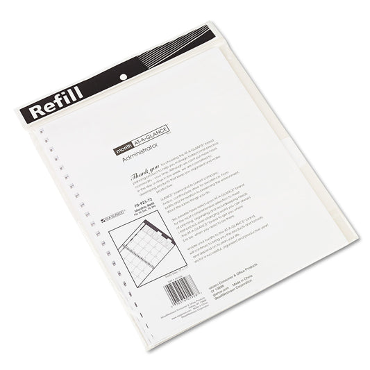 AT-A-GLANCE Monthly Planner Refill, 11 x 9, White Sheets, 12-Month (Jan to Dec): 2023
