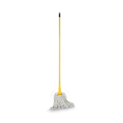 Boardwalk Plastic Jaws Mop Handle for 5 Wide Mop Heads, Aluminum, 1" dia x 60", Yellow
