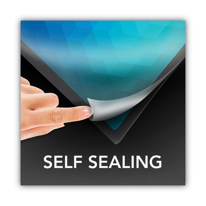 GBC SelfSeal Self-Adhesive Laminating Pouches and Single-Sided Sheets, 3 mil, 9" x 12", Gloss Clear, 50/Pack