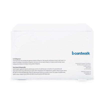 Boardwalk Premium Half-Fold Toilet Seat Covers, 15 x 10, White, 250 Covers/Sleeve, 10 Sleeves/Carton