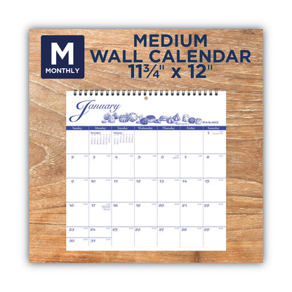 AT-A-GLANCE Illustrator’s Edition Wall Calendar, Victorian Illustrations Artwork, 12 x 12, White/Blue Sheets, 12-Month (Jan-Dec): 2023