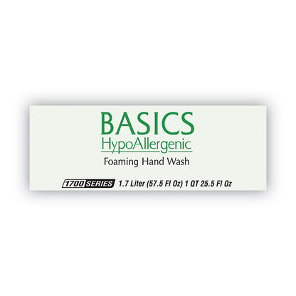 Dial Basics Hypoallergenic Foaming Hand Wash Refill for Dial 1700 Dispenser, Honeysuckle, with Vitamin E, 1.7 L, 3/Carton