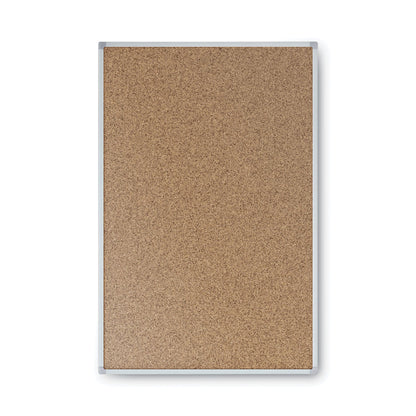 Mead Cork Bulletin Board, 24 x 18, Silver Aluminum Frame