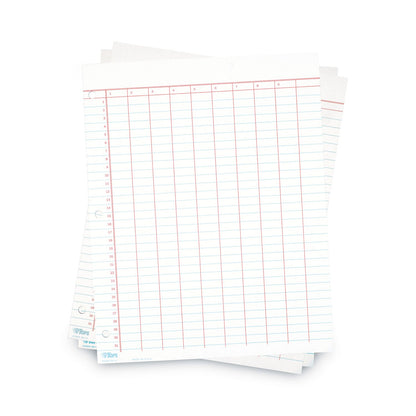 TOPS Data Pad with Numbered Column Headings, Data/Lab-Record Format, Wide/Legal Rule, 10 Columns, 8.5 x 11, White, 50 Sheets