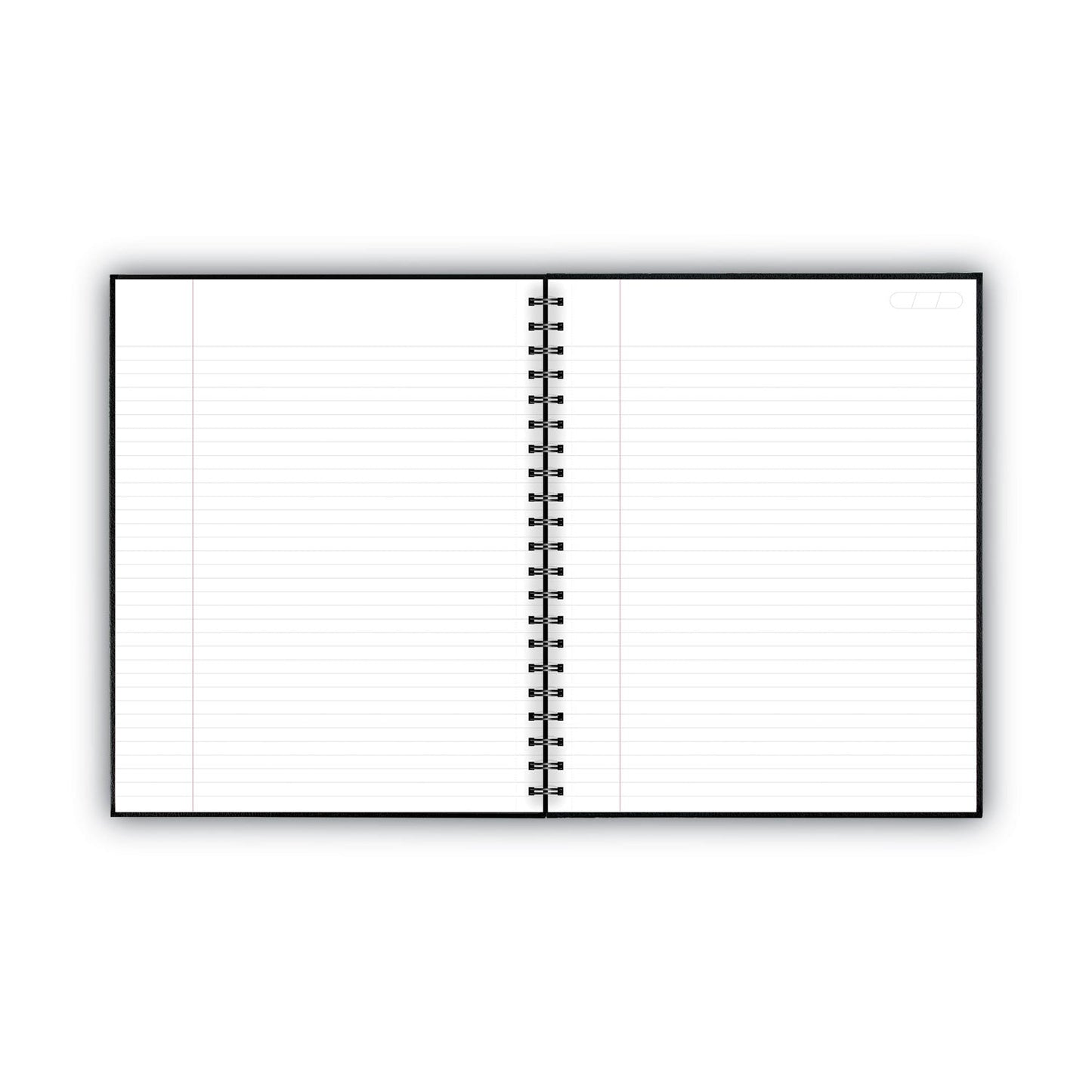 Cambridge Hardbound Notebook with Pocket, 1 Subject, Wide/Legal Rule, Black Cover, 11 x 8.5, 96 Sheets