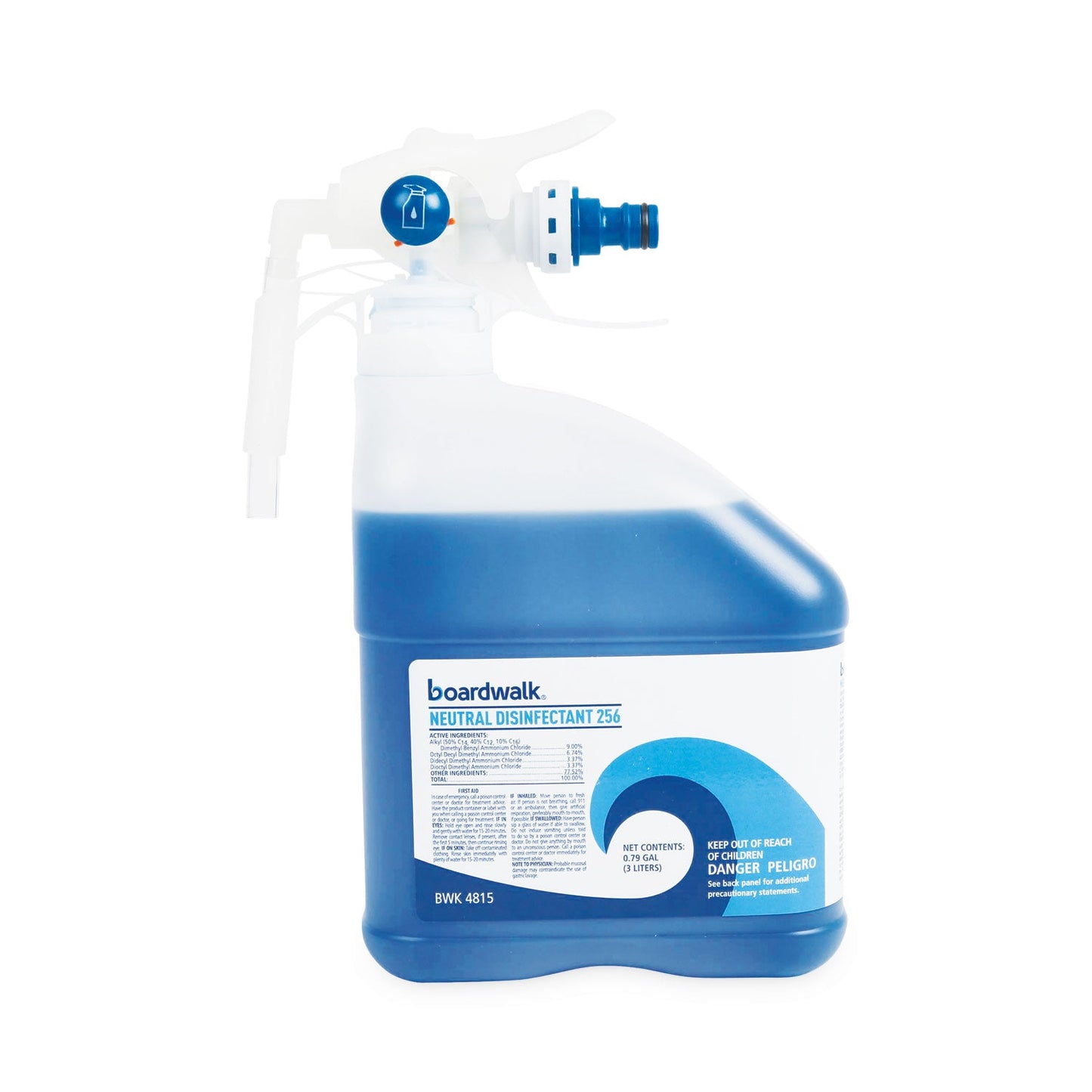 Boardwalk PDC Neutral Disinfectant, Floral Scent, 3 Liter Bottle, 2/Carton