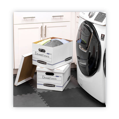 Bankers Box STOR/FILE Basic-Duty Storage Boxes, Letter/Legal Files, 12" x 16.25" x 10.5", White, 20/Carton