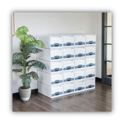 Bankers Box STOR/DRAWER STEEL PLUS Extra Space-Savings Storage Drawers, Legal Files, 16.75" x 25.5" x 11.5", Kraft/Green, 6/Carton