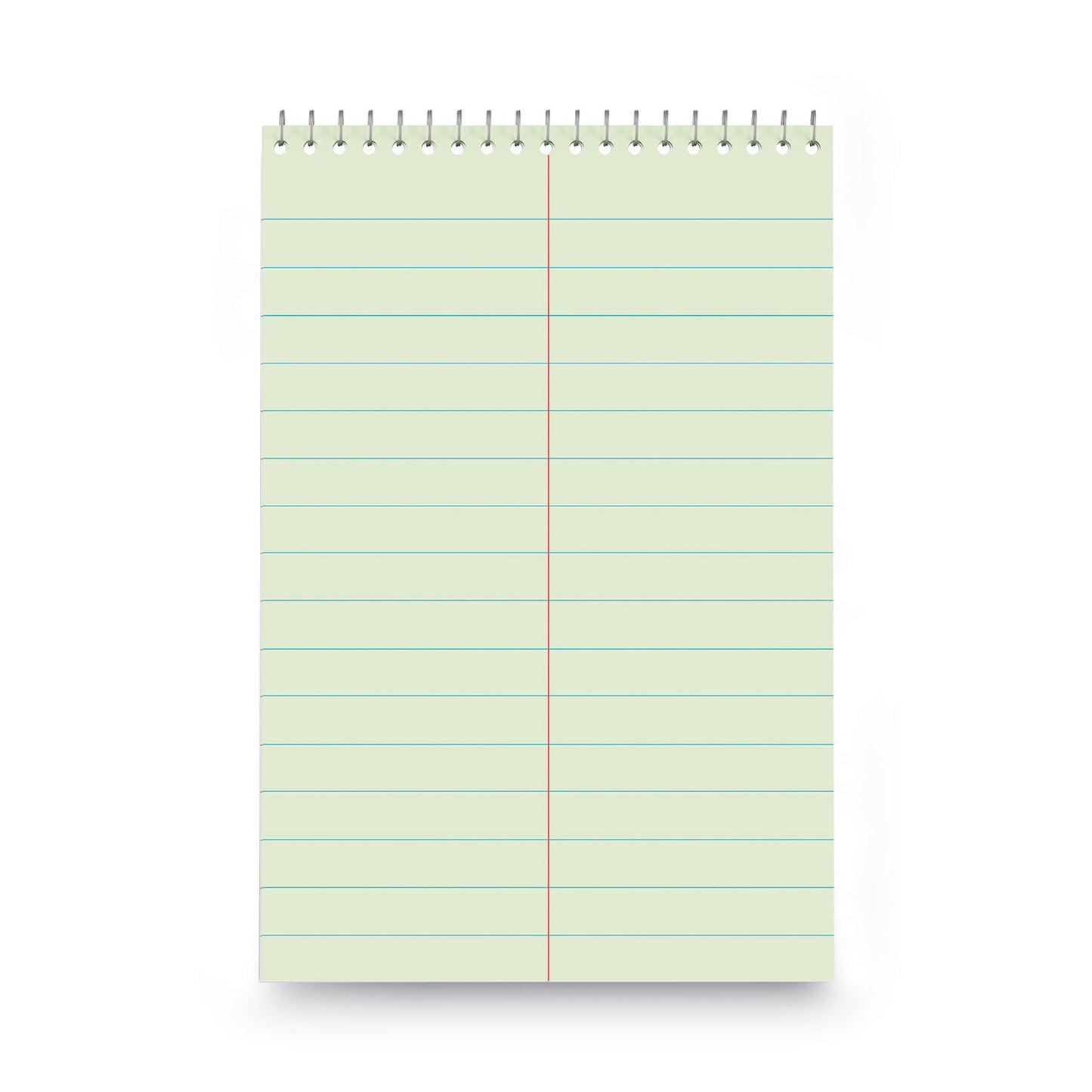 Universal Steno Pads, Pitman Rule, Red Cover, 60 Green-Tint 6 x 9 Sheets