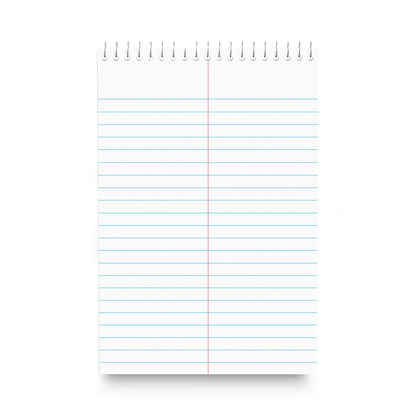 Universal Steno Pads, Gregg Rule, Red Cover, 80 White 6 x 9 Sheets