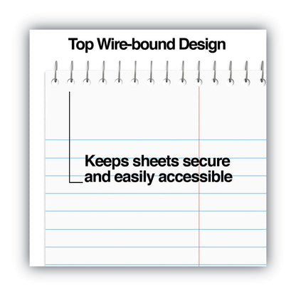 Universal Steno Pads, Gregg Rule, Red Cover, 80 White 6 x 9 Sheets