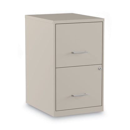 Alera Soho Vertical File Cabinet, 2 Drawers: File/File, Letter, Putty, 14" x 18" x 24.1"