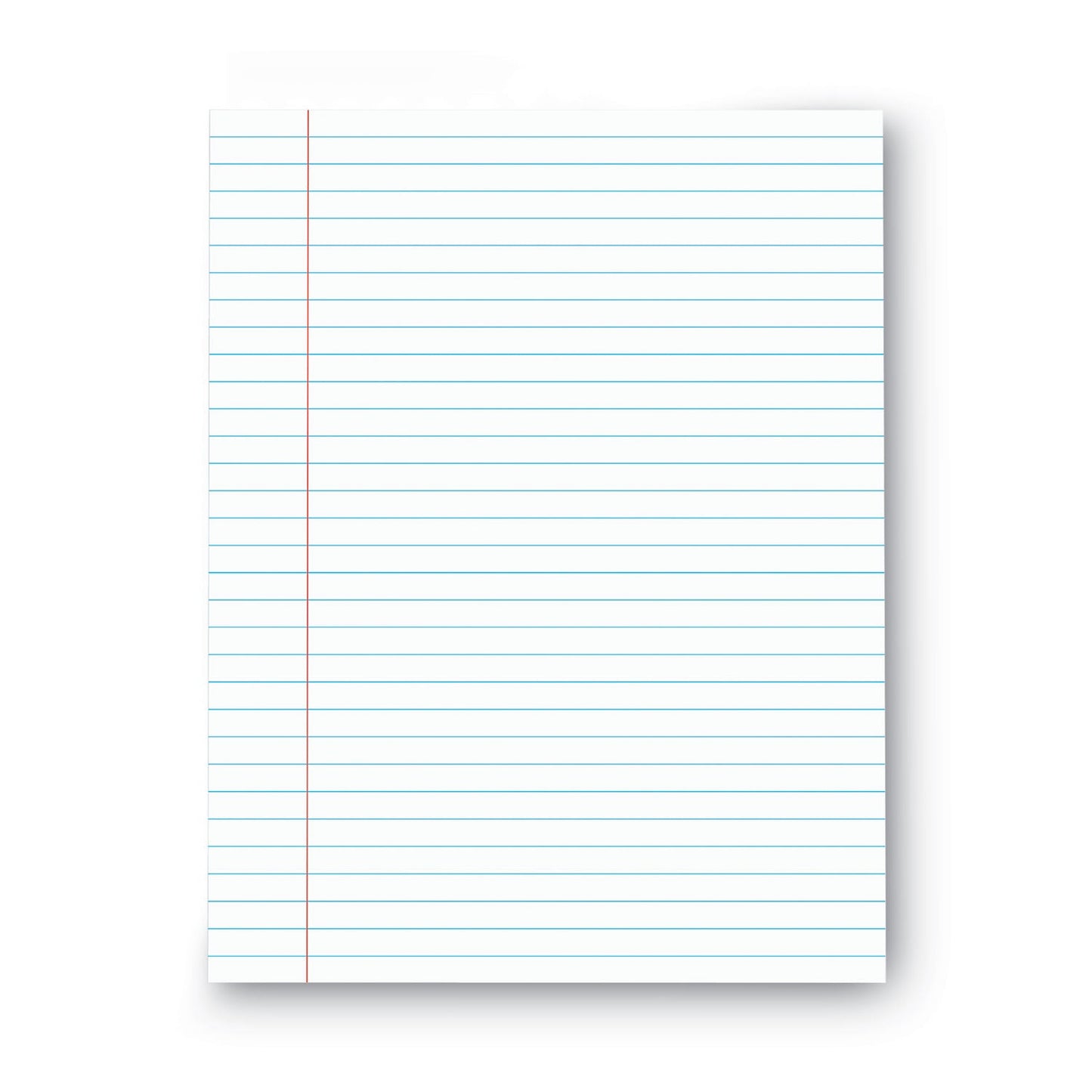 Universal Glue Top Pads, Wide/Legal Rule, 50 White 8.5 x 11 Sheets, Dozen