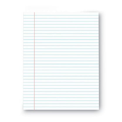 Universal Glue Top Pads, Wide/Legal Rule, 50 White 8.5 x 11 Sheets, Dozen