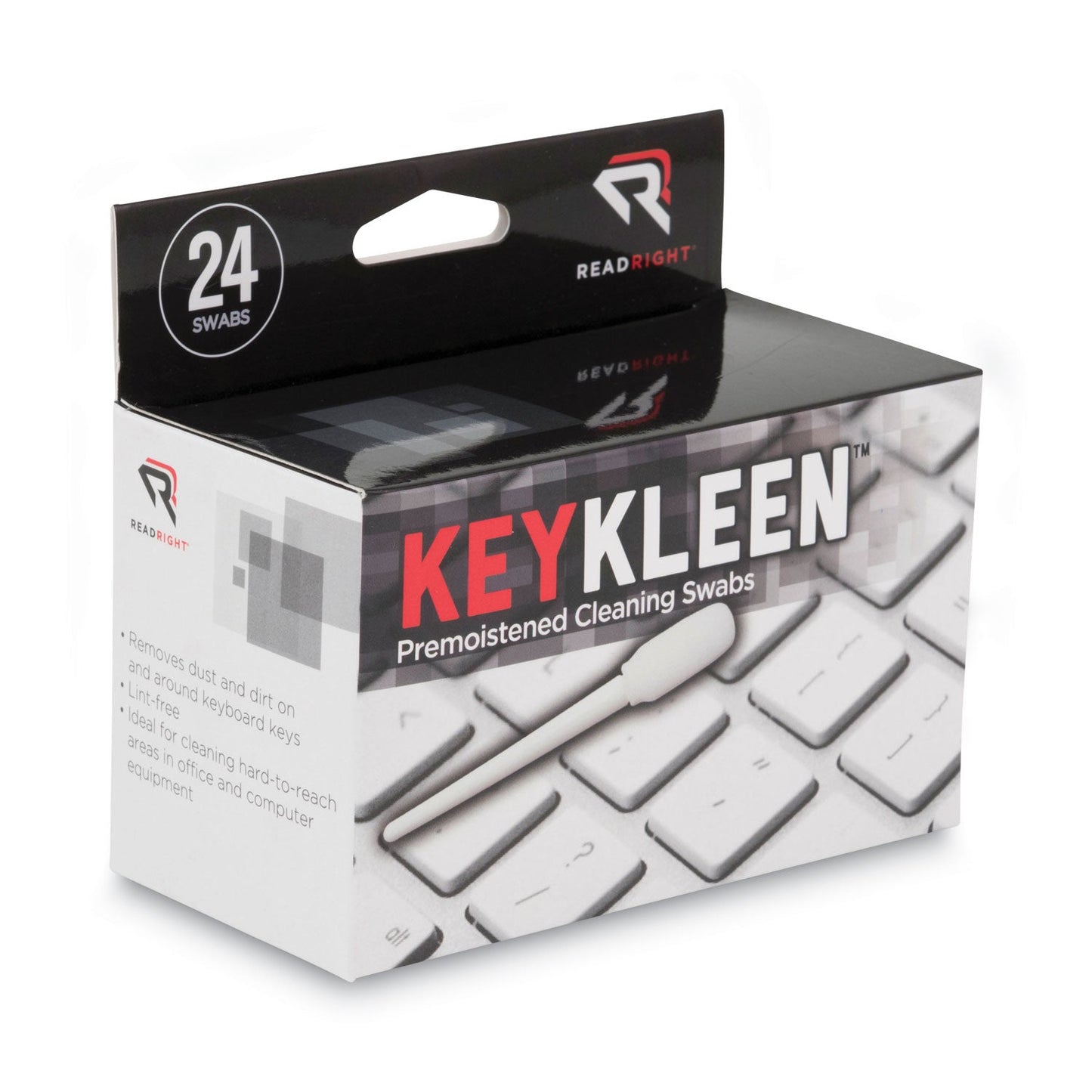 Read Right KeyKleen Premoistened Cleaning Swabs, 24/Box