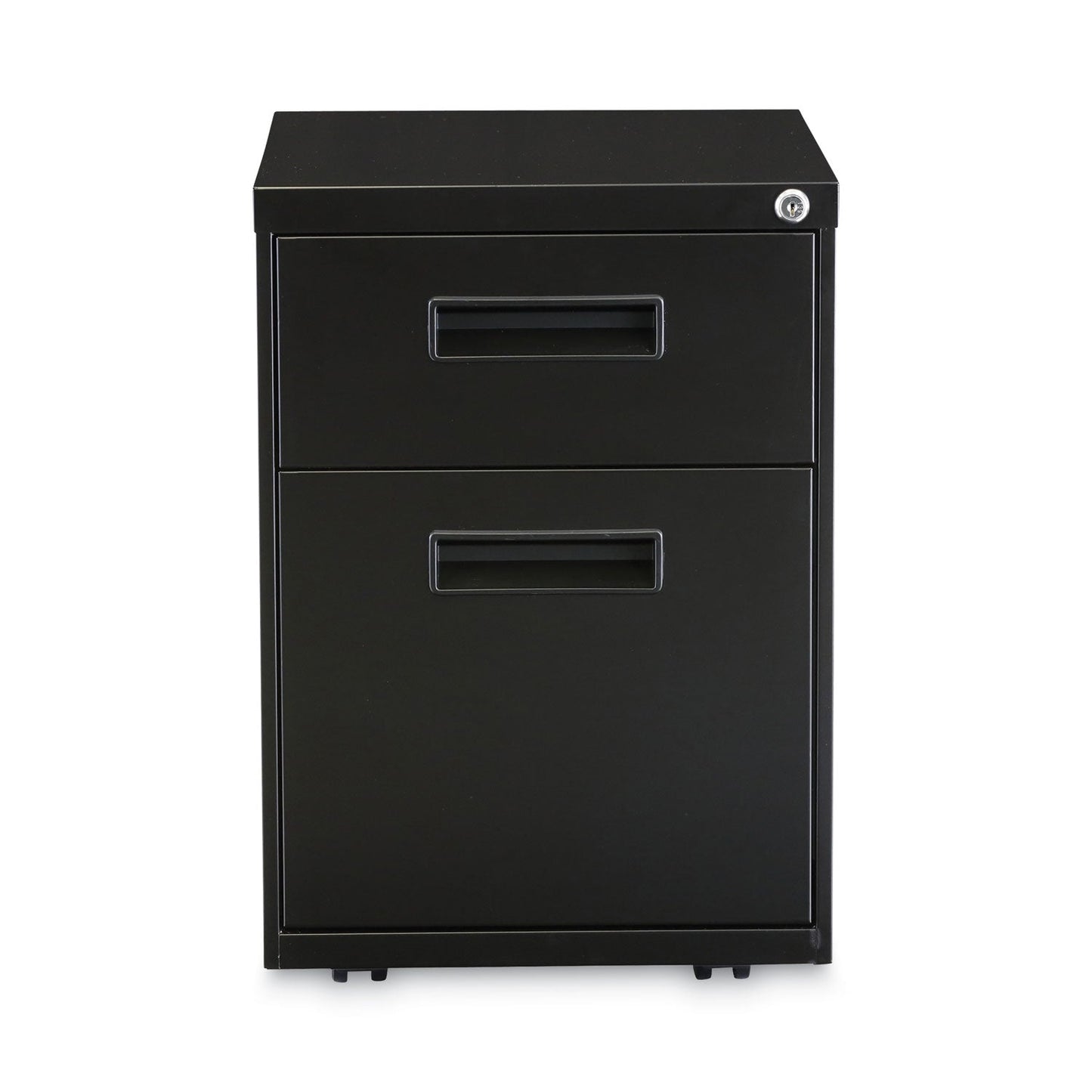 Alera File Pedestal, Left or Right, 2-Drawers: Box/File, Legal/Letter, Black, 14.96" x 19.29" x 21.65"