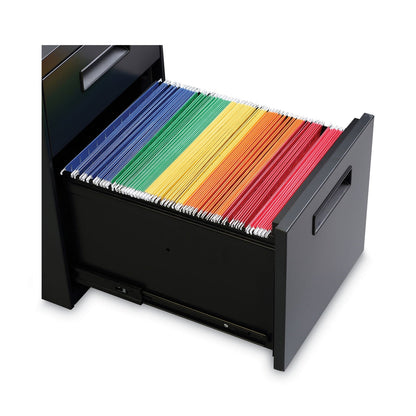 Alera File Pedestal, Left or Right, 2-Drawers: Box/File, Legal/Letter, Charcoal, 14.96" x 19.29" x 21.65"