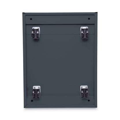 Alera File Pedestal, Left or Right, 2-Drawers: Box/File, Legal/Letter, Charcoal, 14.96" x 19.29" x 21.65"