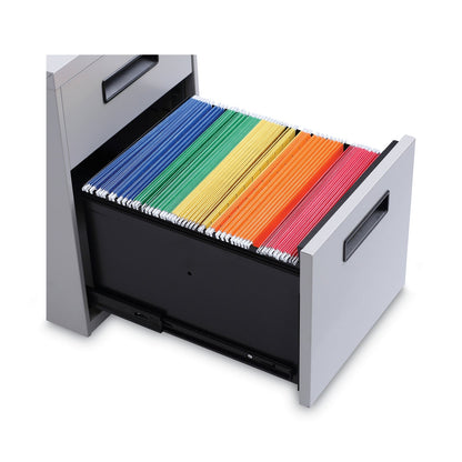 Alera File Pedestal, Left or Right, 2-Drawers: Box/File, Legal/Letter, Light Gray, 14.96" x 19.29" x 21.65"