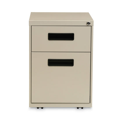 Alera File Pedestal, Left or Right, 2-Drawers: Box/File, Legal/Letter, Putty, 14.96" x 19.29" x 21.65"