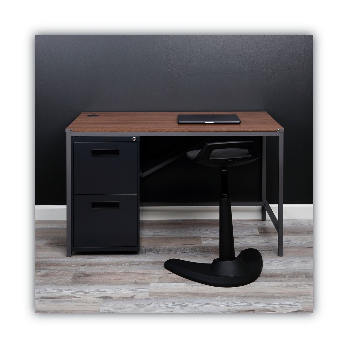 Alera File Pedestal, Left or Right, 2 Legal/Letter-Size File Drawers, Charcoal, 14.96" x 19.29" x 27.75"