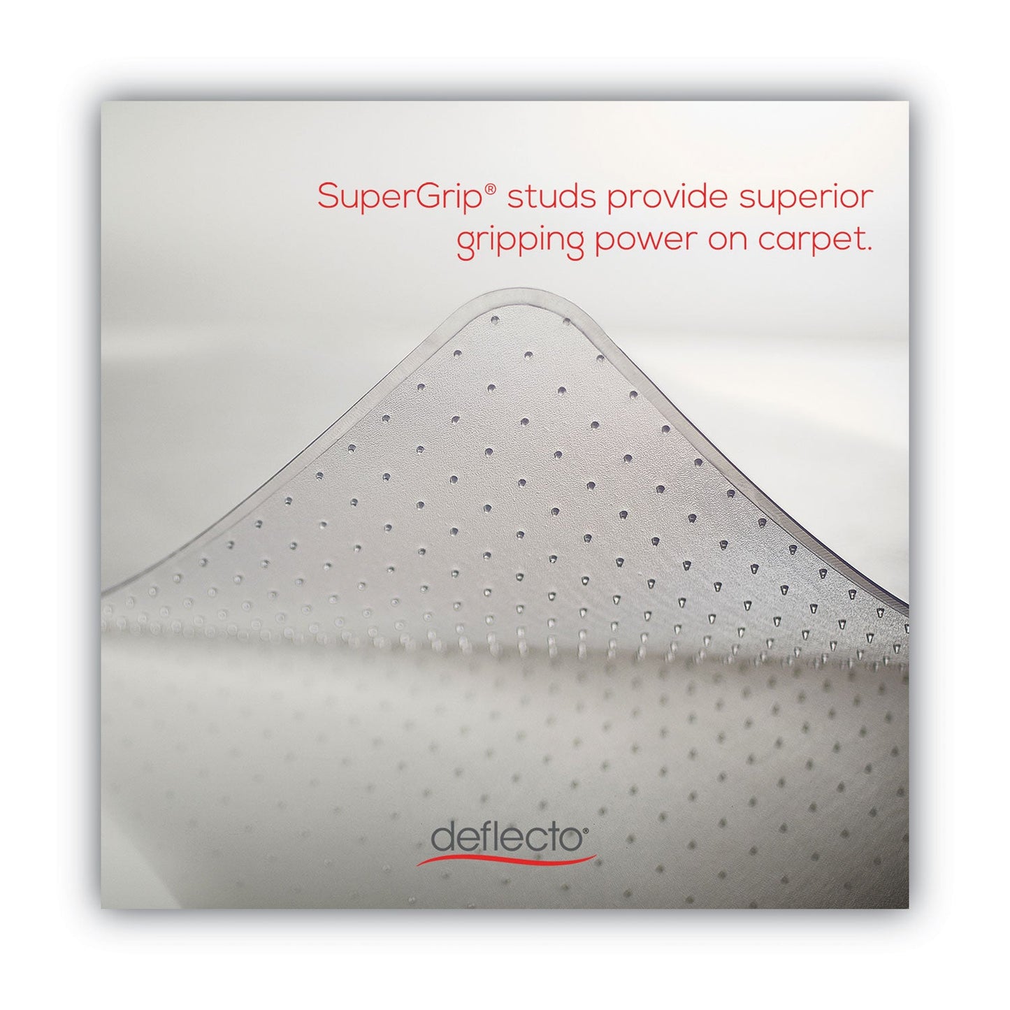 deflecto DuraMat Moderate Use Chair Mat, Low Pile Carpet, Roll, 46 x 60, Rectangle, Clear