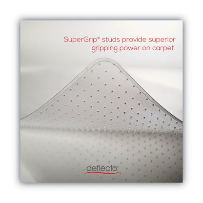 deflecto DuraMat Moderate Use Chair Mat, Low Pile Carpet, Roll, 46 x 60, Rectangle, Clear