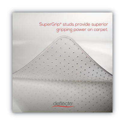 deflecto SuperMat Frequent Use Chair Mat, Med Pile Carpet, Roll, 36 x 48, Lipped, Clear