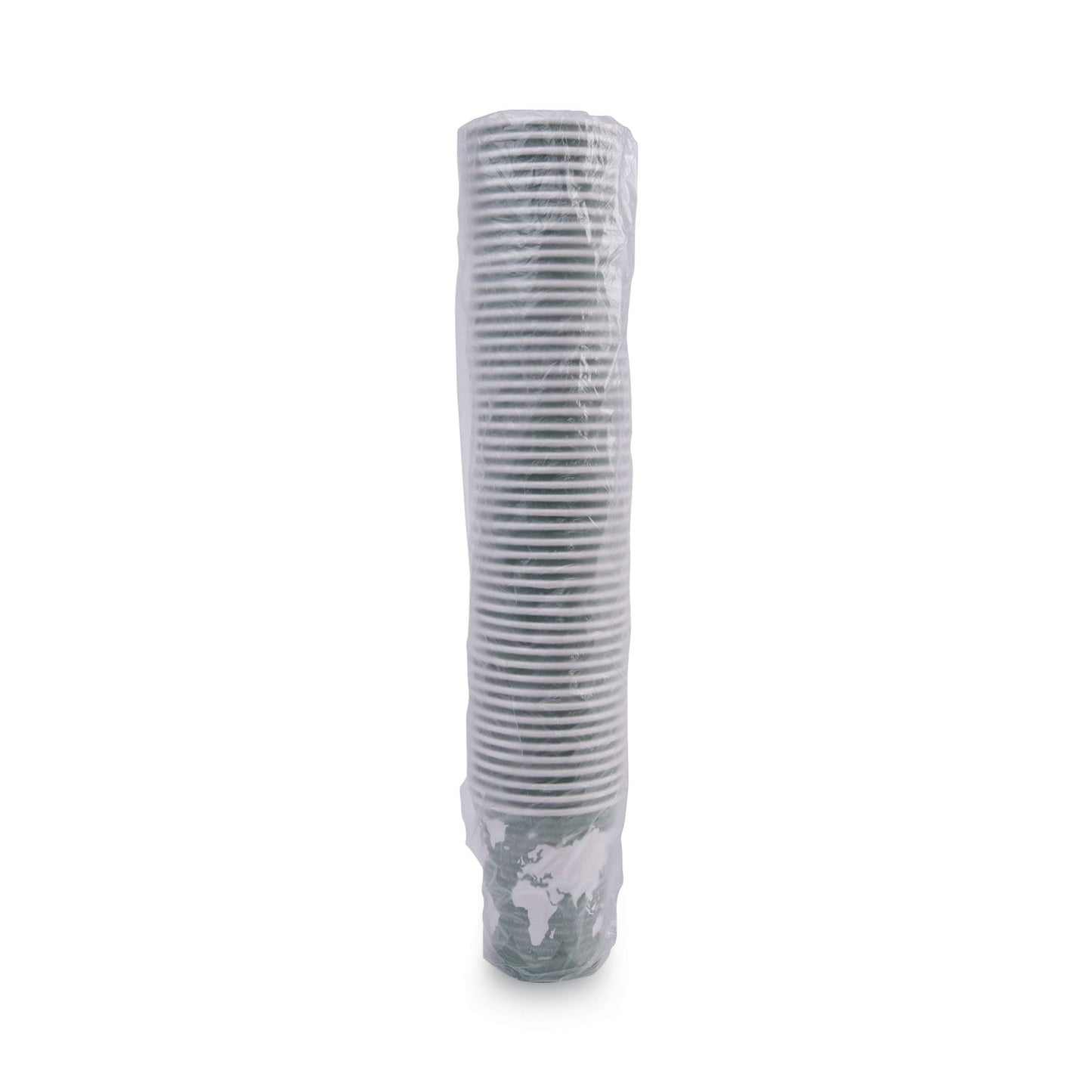 Eco-Products World Art Renewable and Compostable Hot Cups, 12 oz, Gray, 50/Pack