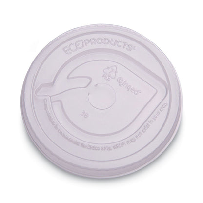 Eco-Products GreenStripe Renewable and Compost Cold Cup Flat Lids, Fits 9 oz to 24 oz Cups, Clear, 100/Pack, 10 Packs/Carton