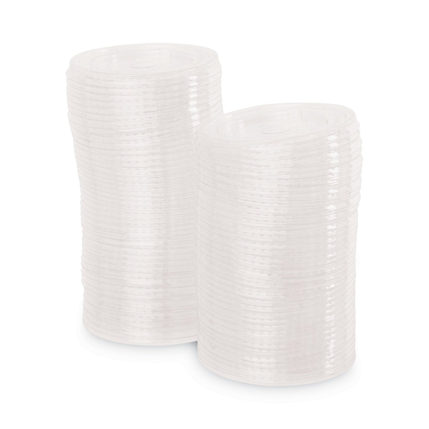 Eco-Products GreenStripe Renewable and Compost Cold Cup Flat Lids, Fits 9 oz to 24 oz Cups, Clear, 100/Pack, 10 Packs/Carton