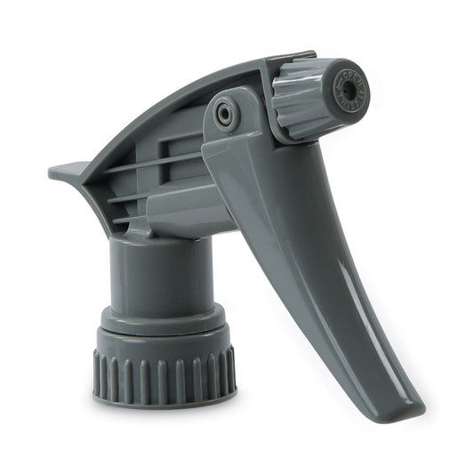 Boardwalk Chemical-Resistant Trigger Sprayer 320CR, 9.5" Tube, Gray, 24/Carton