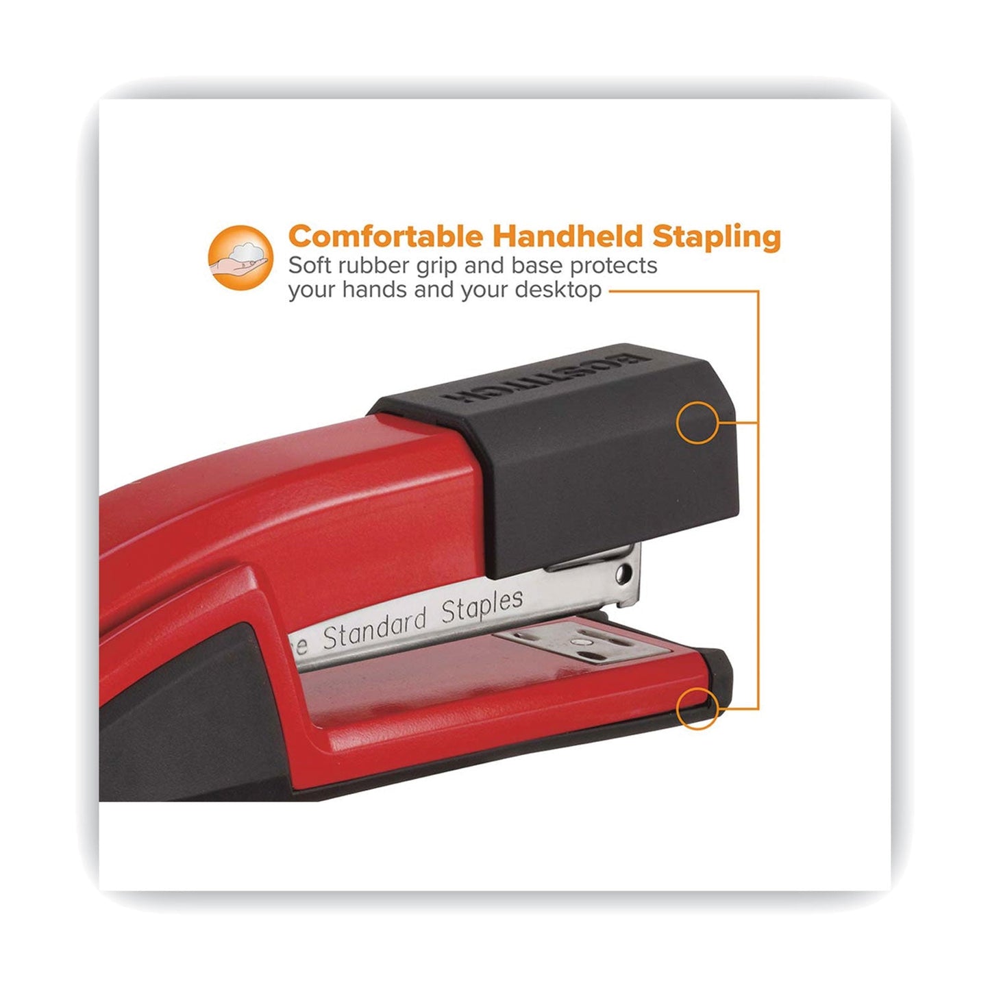 Bostitch Epic Stapler, 25-Sheet Capacity, Red