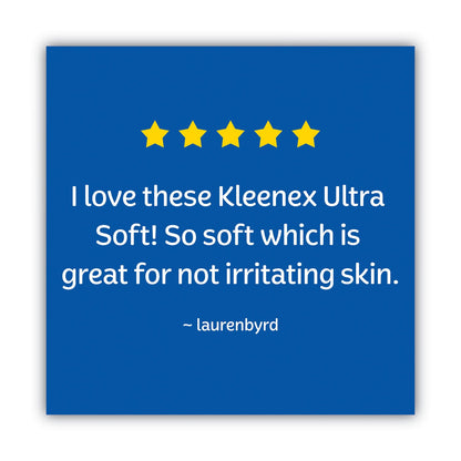 Kleenex Ultra Soft Facial Tissue, 3-Ply, White, 65 Sheets/Box, 4 Boxes/Pack, 12 Packs/Carton