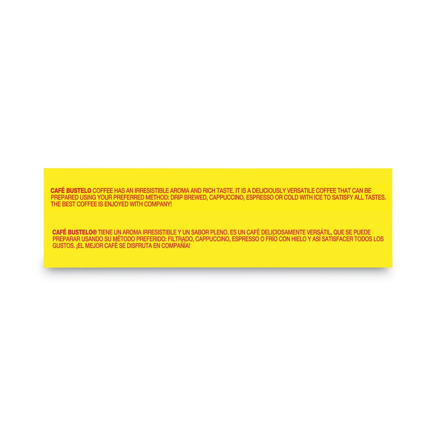 Café Bustelo Coffee, Espresso, 10 oz Brick Pack, 24/Carton