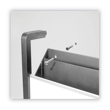 Quartet Hanging File Pocket with Dry Erase Board, 3 Sections, Letter Size, 15" x 4", x 20", Black