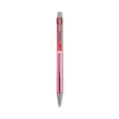 Pilot Better Ballpoint Pen, Retractable, Fine 0.7 mm, Red Ink, Translucent Red Barrel, Dozen