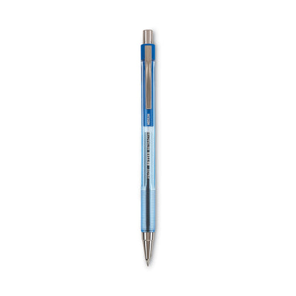 Pilot Better Ballpoint Pen, Retractable, Medium 1 mm, Blue Ink, Translucent Blue Barrel, Dozen