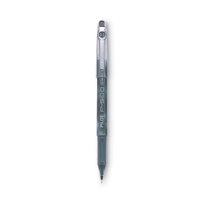 Pilot Precise P-500 Gel Pen, Stick, Extra-Fine 0.5 mm, Black Ink, Black Barrel, Dozen