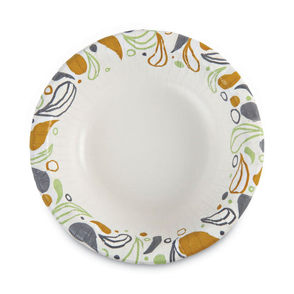 Boardwalk Deerfield Printed Paper Bowl, 12 oz, Coated/Soak Proof, Multicolor, 125/Pack, 8 Packs/Carton
